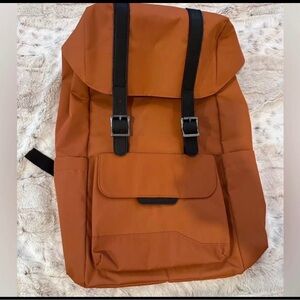 Open story Orange Backpack with Black Straps